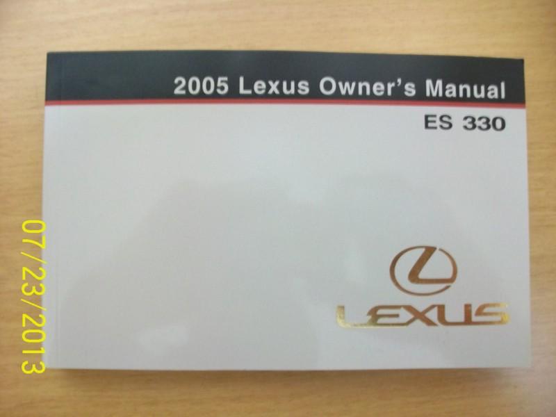 2005  lexus es 330  owners manual