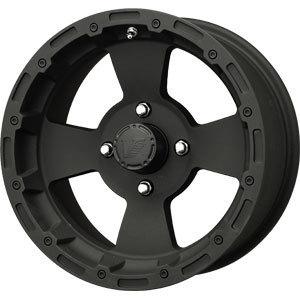 2 new 12x8 vision atv 161 bruiser black  polaris wheels/rims