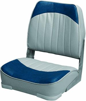 Wise economy fold down seat - grey/navy - 17''h x 15''w x 13''d wd734pls-660