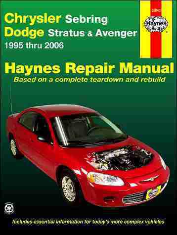 Chrysler sebring repair shop & service manual 2000 2001 2002 2003 2004 2005 2006