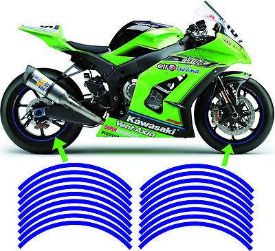 Rim stripe decals for zx6 zx10 250r or z1000 motorcycles