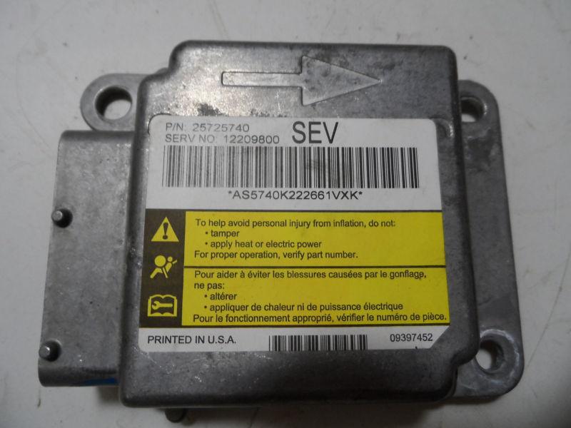 Cadillac seville 1998-2004 air bag control module computer 25725740