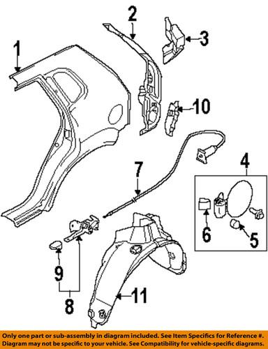 Hyundai oem 868222e000 quarter panel-splash shield