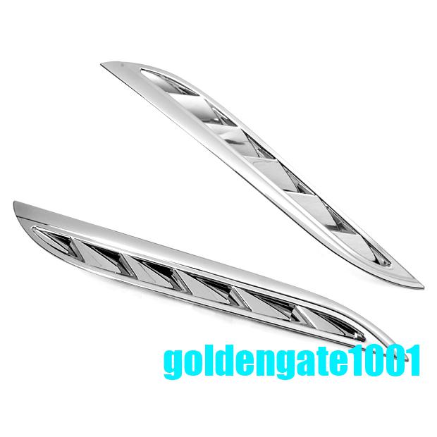 Gg new air side hood vent trim premium triple chrome grid blow outlet decoration