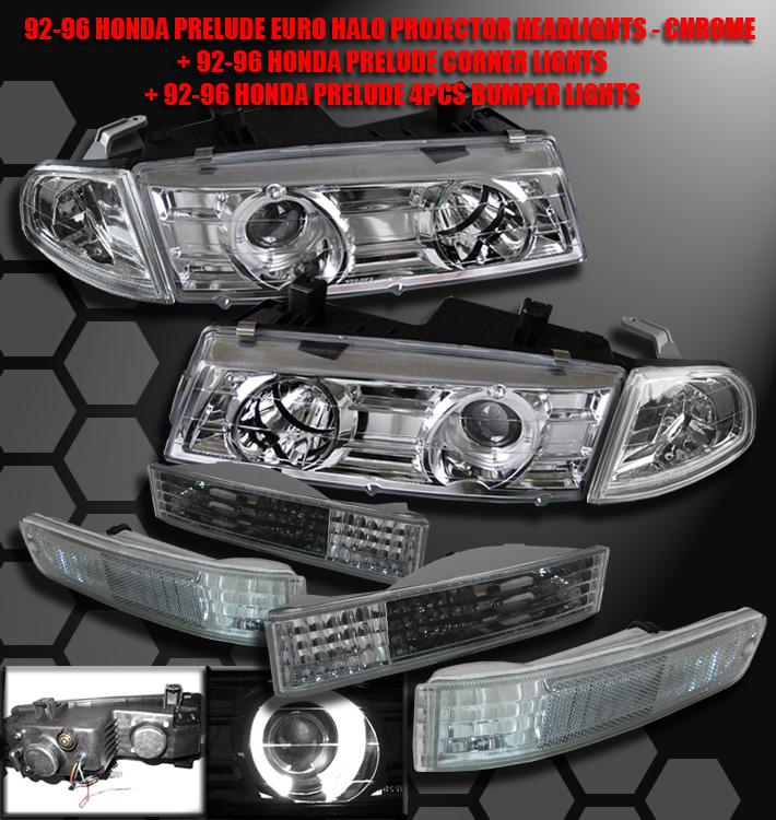 1992-1996 honda prelude projector headlight+bumper 1994