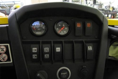 Can-am maverick aluminum (2) gauge / (2) switch panel ( black ) ~version #3 ~new