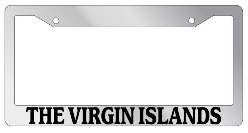 Chrome license plate frame the virgin islands auto accessory novelty