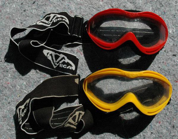 2 kids youth vega motocross goggles red + yellow