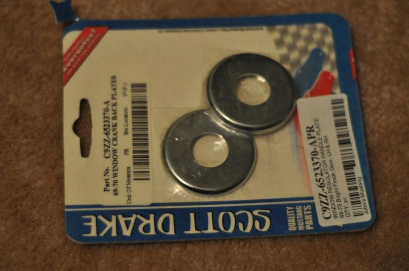 69-70 mustang window crank back plates