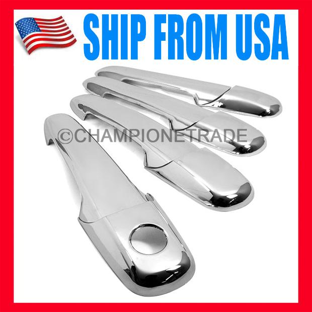 Us triple chrome side door handle cover for ford fusion mustang lincoln mkz hot