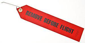 Jegs performance products 1200 "remove before flight" tag with lock pin