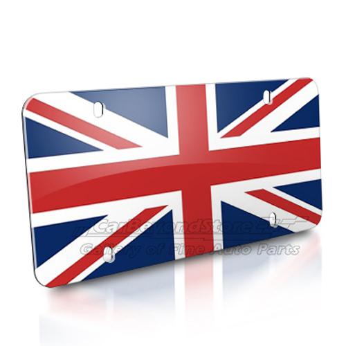 Union jack flag auto marque license plate, high-quality polycarbonate material