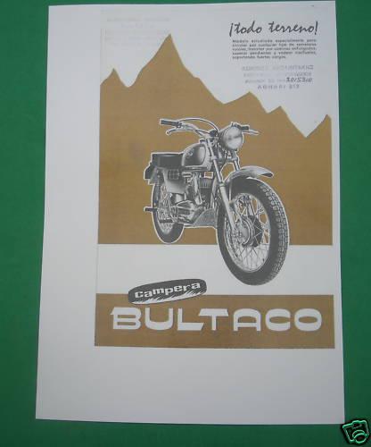 Bultaco campera 175,photocopy factory sales brochure 