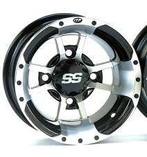 Itp ss112 rims honda 400ex 400x set 4 front rear machined black 1999-2013