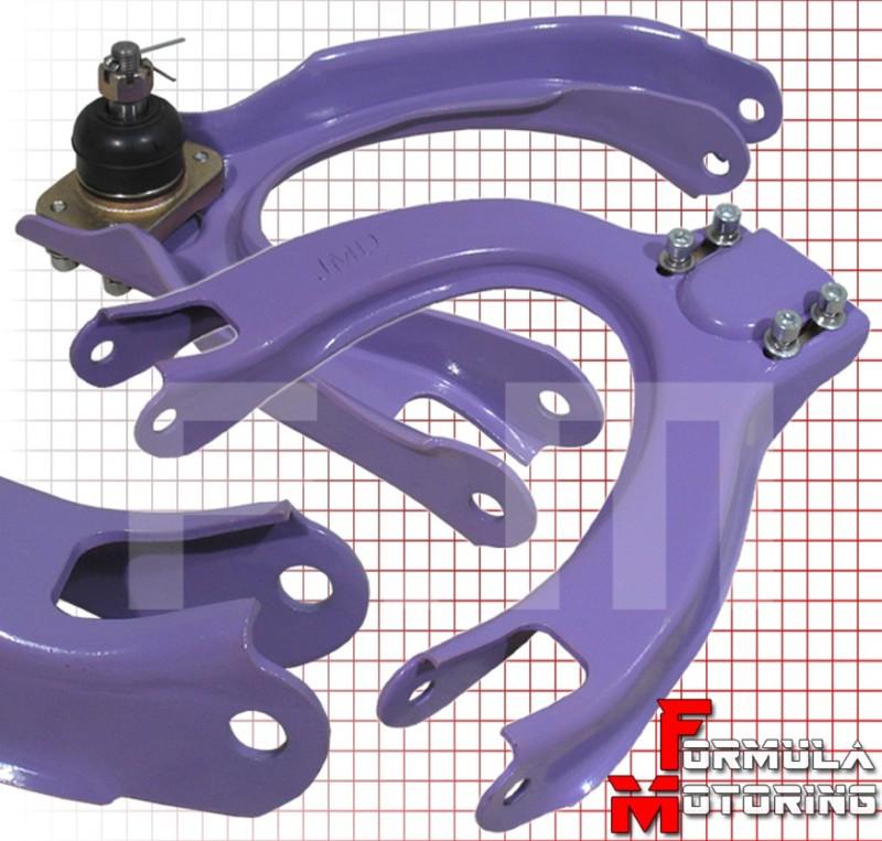 Purple adjustable front upper arm camber kit left+right civic crx integra da ef