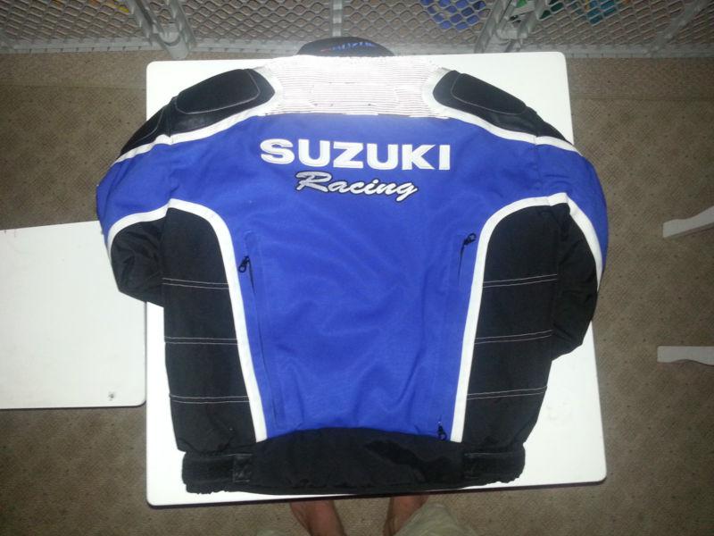 Suzuki leather padded racing jacket