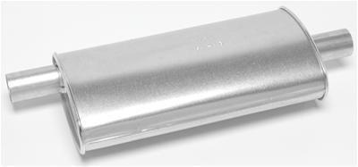 Walker exhaust muffler premium pro-fit 2" inlet/2" outlet steel aluminized each