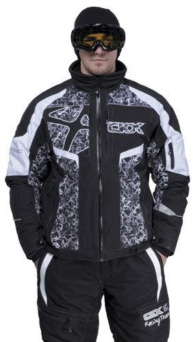 2013 ckx men's x-tronic snowmobile jacket black/white x-small