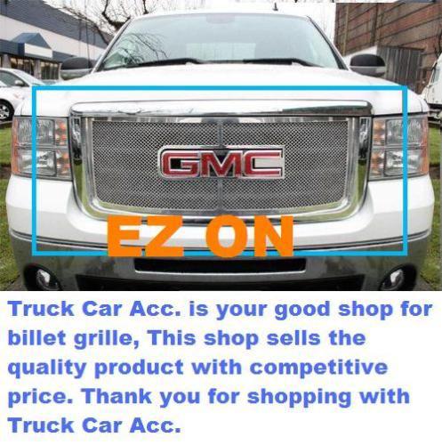 07 08 09 10 11 12 gmc sierra 1500 new body stainless fine wire mesh grille 