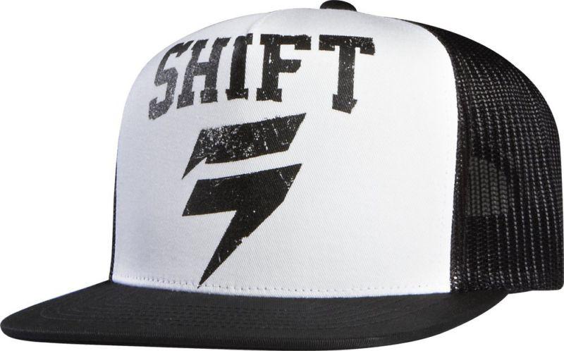 Shift racing mens washout racing adjustable hat 2014 white black