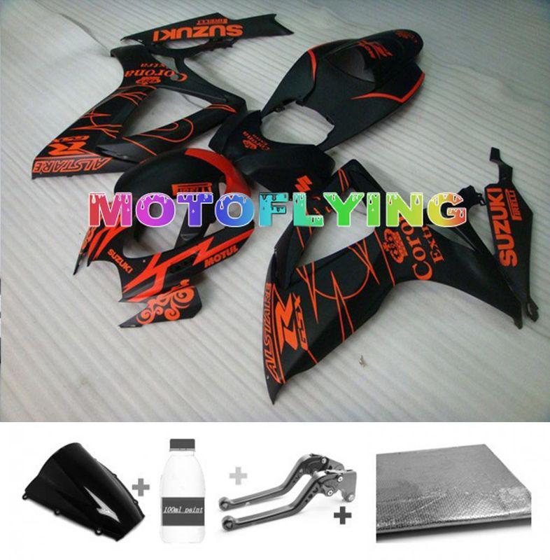 Injection fairing bodywork paint levers for suzuki 2006 2007 gsxr 600 750 k6 h23