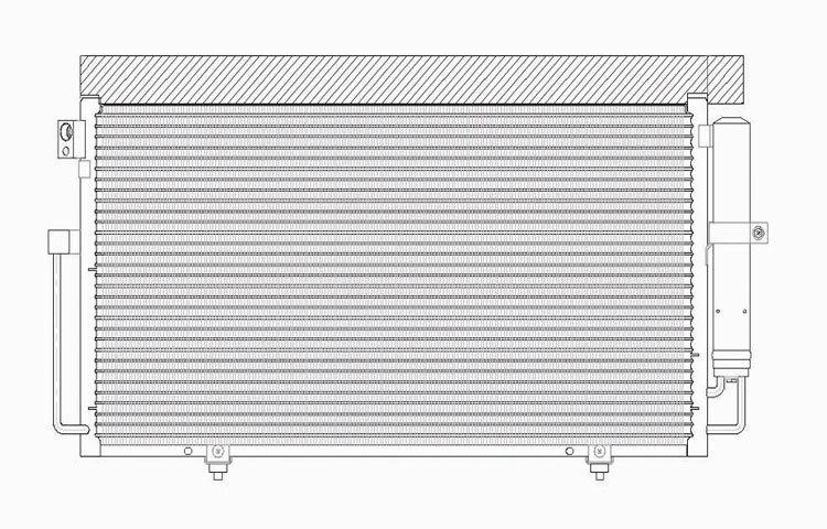 Replacement ac condenser parallel flow type 2004-2007 subaru impreza 73210fe010