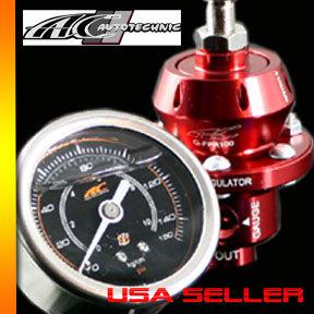 Fuel pressure regulator fpr boost ac autotechnic oil gauge 55mm 0-10 psi