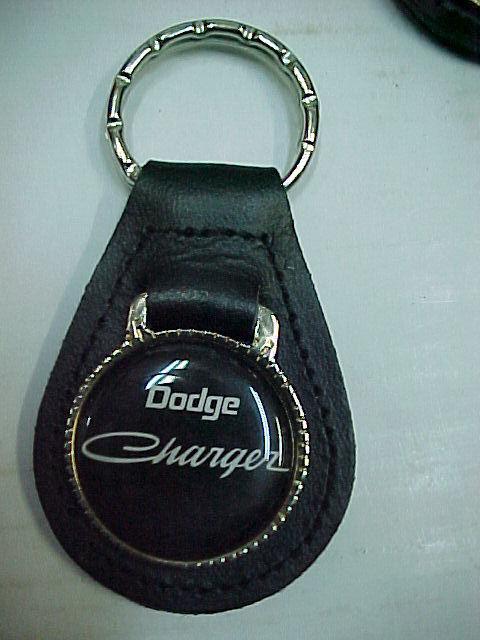 Charger  leather back key chain