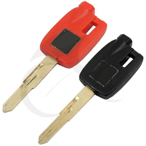 Black+red blank key uncut blade for suzuki an250 an 400 all years 2pcs 