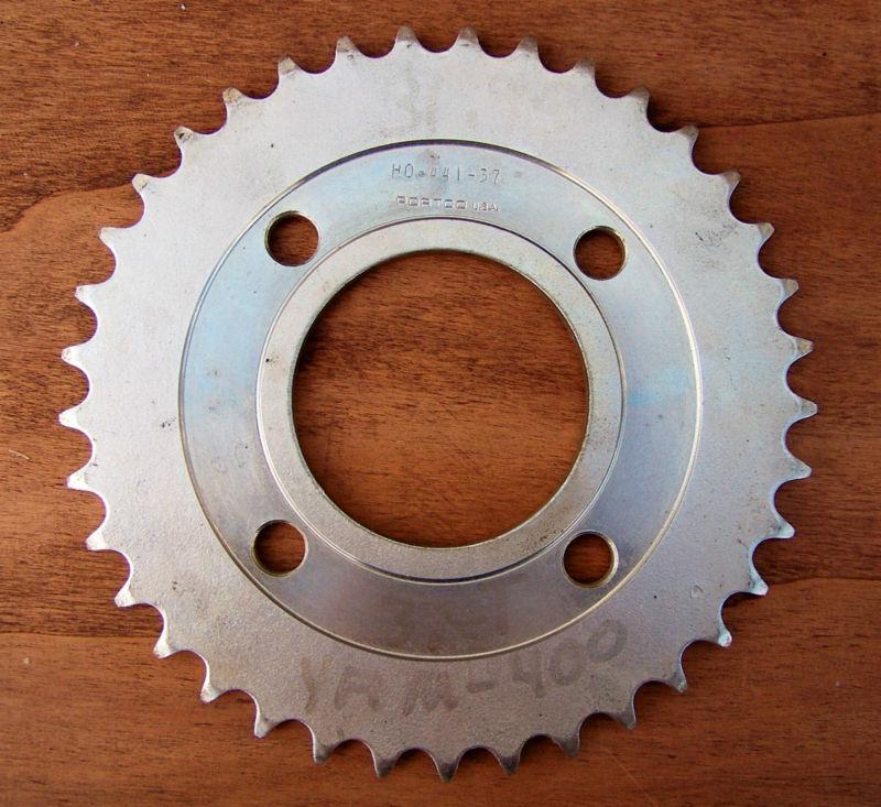 75-81 yamaha rd400 xs400 xs500 rear sprocket 37-tooth portco h0-441-37 (nos)