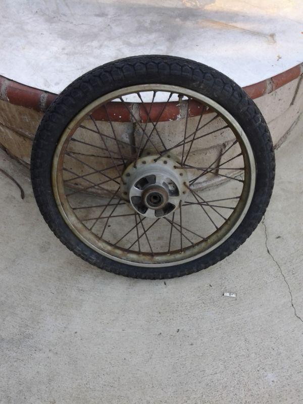 Unknown brand 17 inch rear motorcycle moped wheel rim with hub & sprocket 