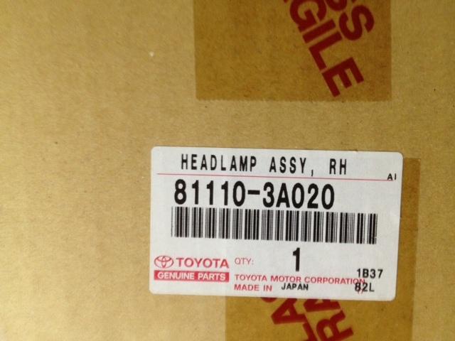 Lexus gs new oem rh headlamp assy 81110-3a020