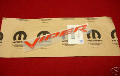 08 09 dodge viper orange nameplate / decal oem mopar!