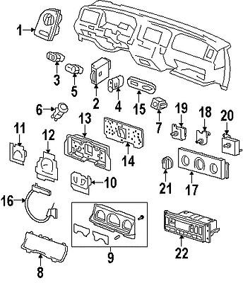 Ford xw7z19c733aa genuine oem factory original potentiometer