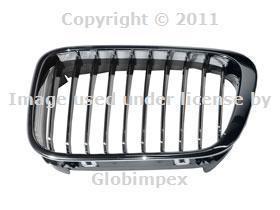 Bmw e46 sedan (99-01) chrome frame and grille left front (driver side) genuine