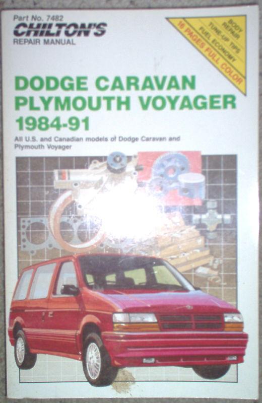 1984-1991 dodge caravan plymouth voyager chilton's repair tune up guide manual  