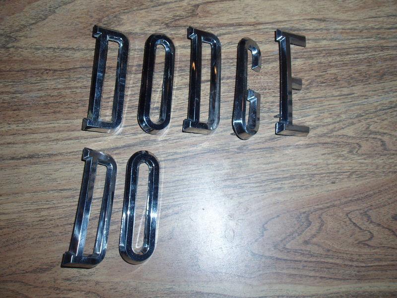 Dodge van truck trunk letters 60's 70's 