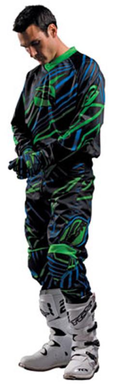  msr motocross / mx pants / jersey ,size 32 / m , green/cyan blue/black 