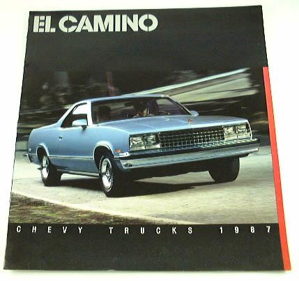 1987 87 chevrolet chevy el camino brochure ss