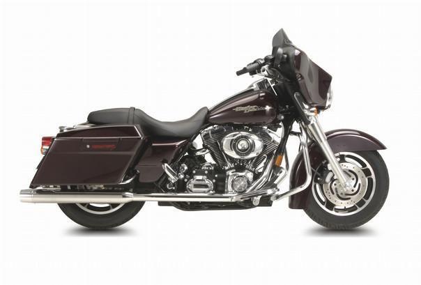 Samson exhaust caliber true dual crossover chrome for harley 09