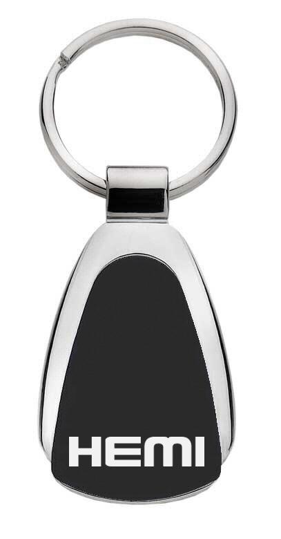 Chrysler dodge ram hemi black tear drop key chain ring tag logo lanyard