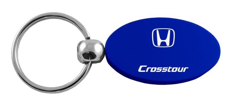 Honda crosstour crt blue oval metal key chain ring tag key fob logo lanyard