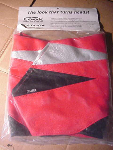 1998 suzuki gsxr 750 tank bra red/black/silver second look motorcycle covers