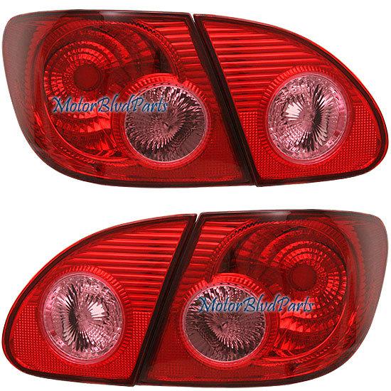 05-08 corolla tail lights rear lamps right+left 4pc set