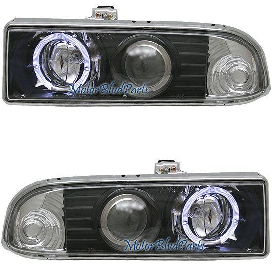 98-05 s10 blazer halo projector headlights headlamps bk