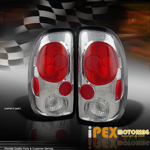 Value deal : 1997-2004 dodge dakota euro style chrome tail light brake lamp set