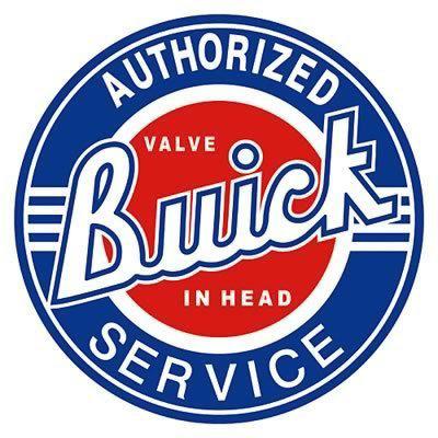 Ghh tin sign buick authorized service round 11.75" diameter each