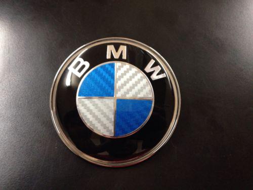 82mm black bmw real carbon fiber hood emblem e90 e60 e46 e39 e92 e87 m5 m3