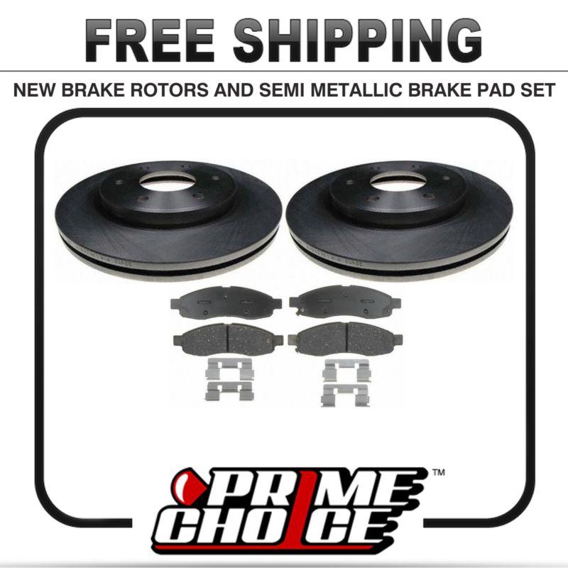 Premium front metallic brake pads and disc rotors complete kit left & right pair