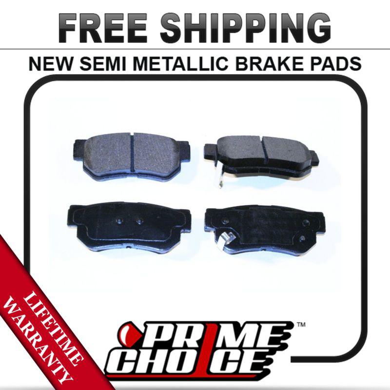 Rear semi metallic disc brake pad kit full set with lifetime warranty